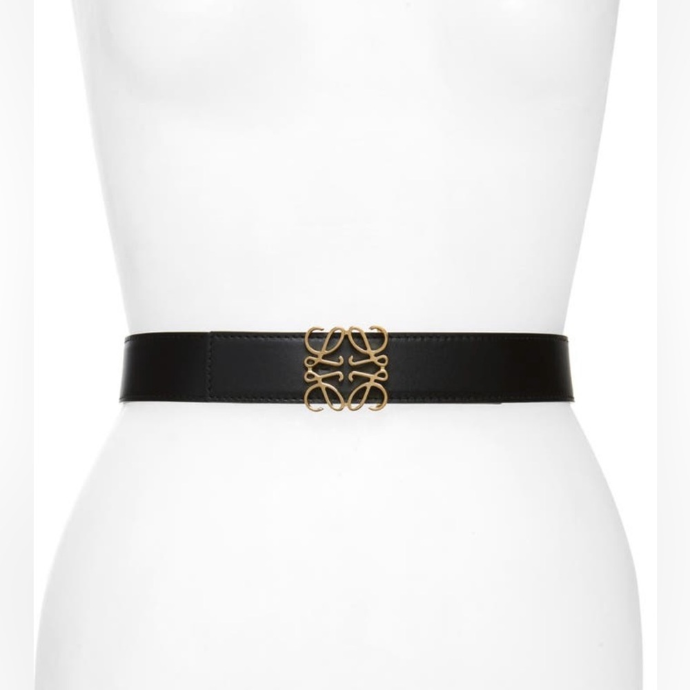 Loewe Anagram Logo Leather Belt